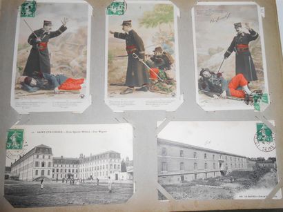 null 412 CARTES POSTALES MILITARIA : Fantaisies (avant et après Guerre) : Bergeret,...