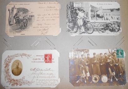 null 412 CARTES POSTALES MILITARIA : Fantaisies (avant et après Guerre) : Bergeret,...