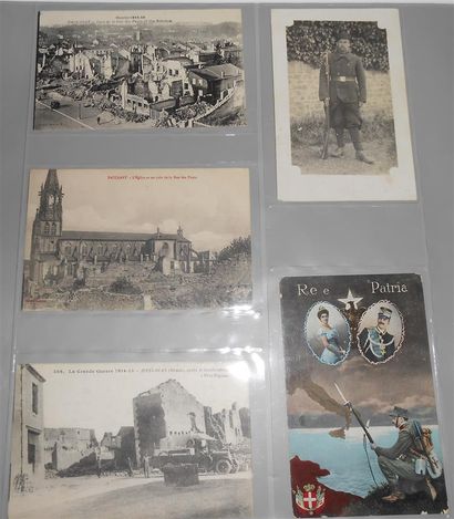 null 380 CARTES POSTALES MILITARIA : Guerre 1914-1918. Dont" Troupes, Infanterie,...