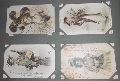 null 488 CARTES POSTALES FANTAISIES : Divers Thèmes & Matières. Dont" Scènes Enfantines,...