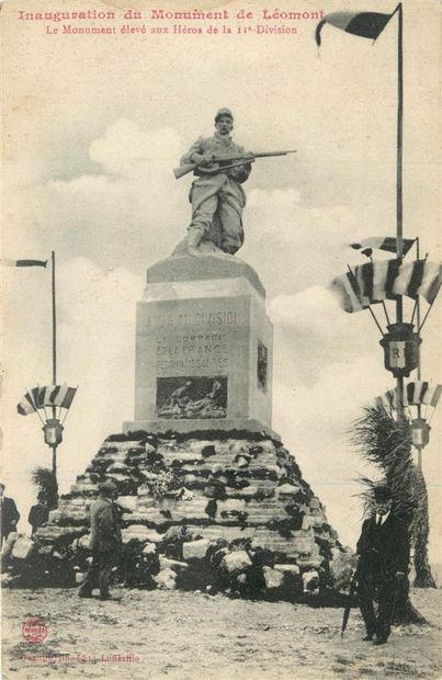 null 178 CARTES POSTALES MILITARIA : France. Dont" Inauguration du Monument de Léomont-Le...