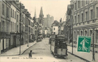 null 35 CARTES POSTALES TRAMWAYS : France. Dont" Amiens-La Rue Saint Leu, Avranches-La...