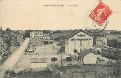 null 54 CARTES POSTALES GARES & TRAINS : Sud-Ouest. Dont" Carcenac Peyralès-La Gare,...