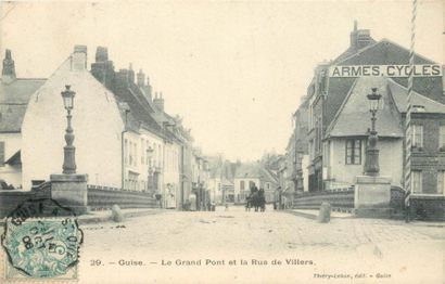 null 59 CARTES POSTALES AISNE : La Ville de Guise. Dont" Vue générale, L'Oise près...