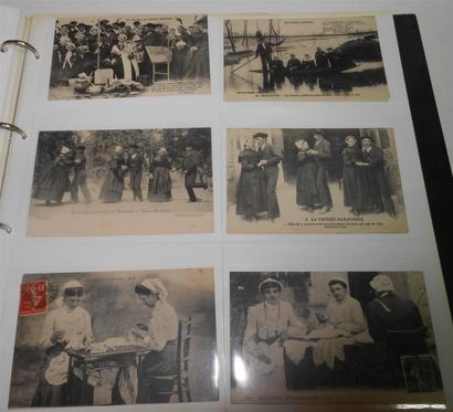 null 248 CARTES POSTALES SCENES & TYPES : Diverses Régions. Normandie-106cp, Touraine-3cp,...