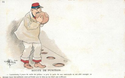null 165 CARTES POSTALES MILITARIA : France & Etrangers. 142cp-Illustrateurs & Illustrations...