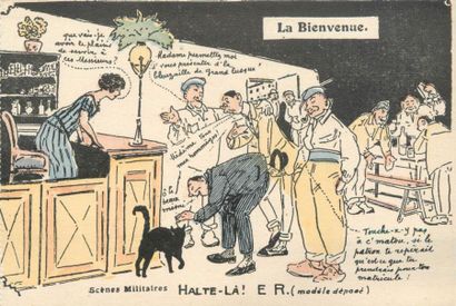 null 165 CARTES POSTALES MILITARIA : France & Etrangers. 142cp-Illustrateurs & Illustrations...