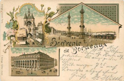 null 133 CARTES POSTALES SOUVENIR DE : France. Diverses Villes, 1896/1904, certaines...