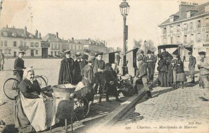 null 30 CARTES POSTALES MARCHANDS & MARCHES : Divers Départements. Dont" Chartres-Marchandes...