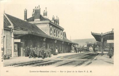 null 79 CARTES POSTALES GARES & TRAINS : Divers Départements. Dont" Chambéry-La Gare...