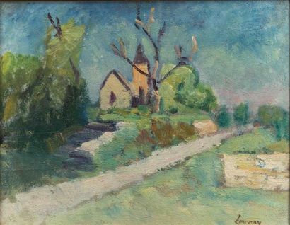 null LAUVRAY Abel (1870-1905)
La petite église
Huile sur toile, signée en bas à droite,...