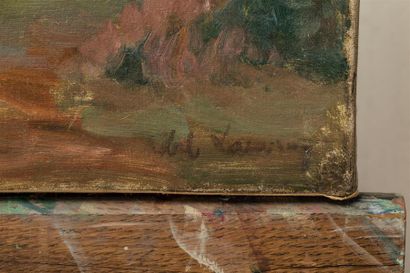 null LAUVRAY Abel (1870-1905)
Les pins au bord de mer
Huile sur toile, signée en...