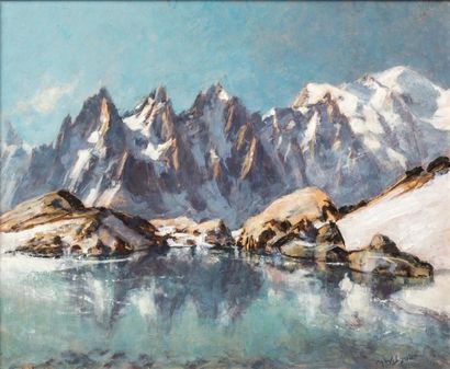 null WIBAULT Marcel (1905-1998)
Matin au Lac Blanc - Chamonix
Huile sur isorel encadrée...