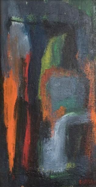 null BISTTRAM Emil James (1895 - 1976)
Composition abstraite, 
Huile sur panneau...