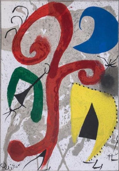 null Joan MIRO (1893-1983), D'après
Composition abstraite
Lithographie en couleur...