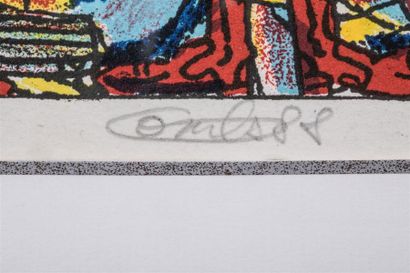 null Robert COMBAS (Né en 1957)
Georges Brassens
Lithographie en couleur
Signée en...