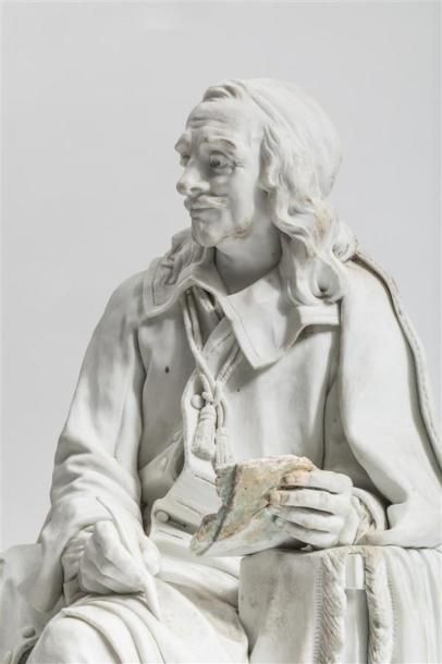 null CAFFIERI Jean-Jacques (1725-1792) d'après
Pierre Corneille assis
Sujet en biscuit,...