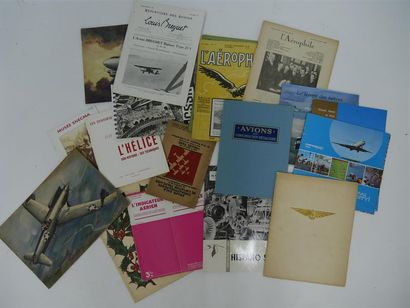 null Un lot de 18 brochures sur l'aviation dont l'Aérophile de 1927, Avions Louis...