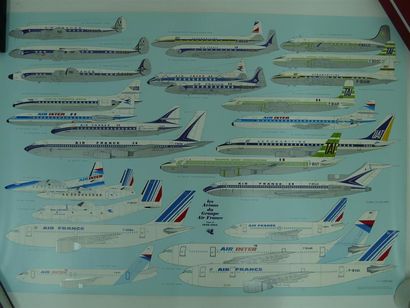 null Les avions du Groupe Air France
Tube contenant les trois posters édités par...