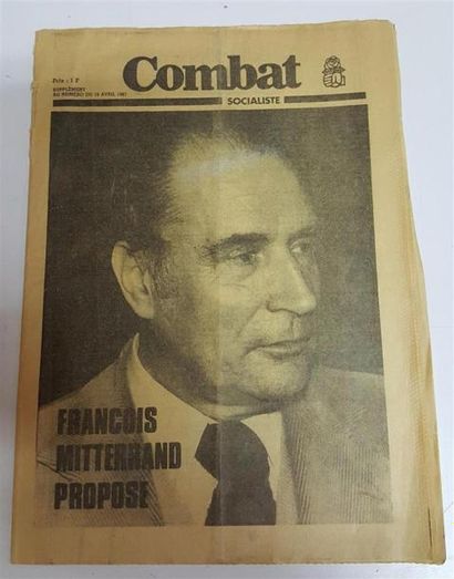 null JOURNAL : Combat Socialiste supplément du au Numéro du 18 Avril 1981. "François...