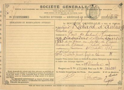 null 35 DOCUMENTS : Divers. Dont" Facture Joaillerie Louis Carpentier 28 rue Etienne...