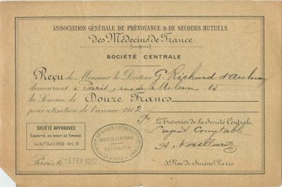 null 35 DOCUMENTS : Divers. Dont" Facture Joaillerie Louis Carpentier 28 rue Etienne...