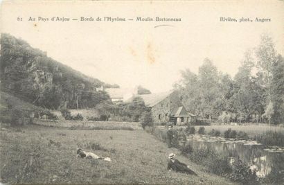 null 48 CARTES POSTALES LES MOULINS A EAU : Divers Départements. Dont" Environs d'Auray-L'Etang...