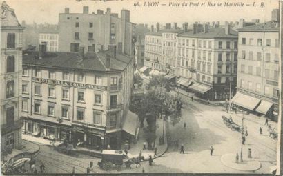 null 248 CARTES POSTALES RHONE : La Ville de Lyon. Dont" La Rue Centrale, La Gare...