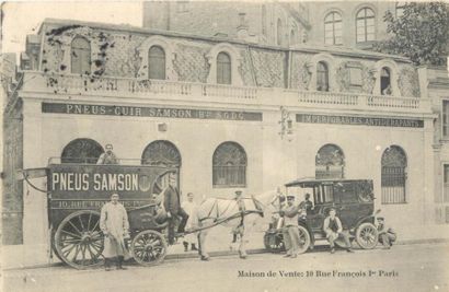 null 80 CARTES POSTALES PARIS : Divers Arrondissements. Dont" Pneus Cuir Samson-Maison...