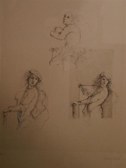 null FINI Leonor (1907-1996)
Etudes de jeunes femmes
lithographie encadrée sous verre...
