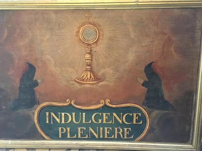 null ECOLE FRANCAISE fin du XVIIIe siècle 
Indulgence plénière: Deux pénitents adorant...
