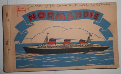 null 17 CARTES POSTALES & CARNET BATEAUX : Carnet-Normandie (sépia), Cherbourg-Sortie...