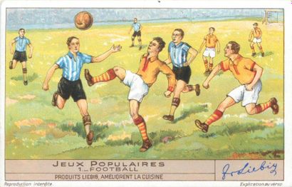 null 32 CARTES POSTALES & IMAGES SPORTS : Dont" Liebig-Football, Fantaisies-Le Ski,...