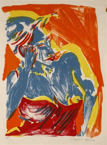 null DUVERT Bernard (1951)
"Composition abstraite"
Lithographie sur papier, signée...