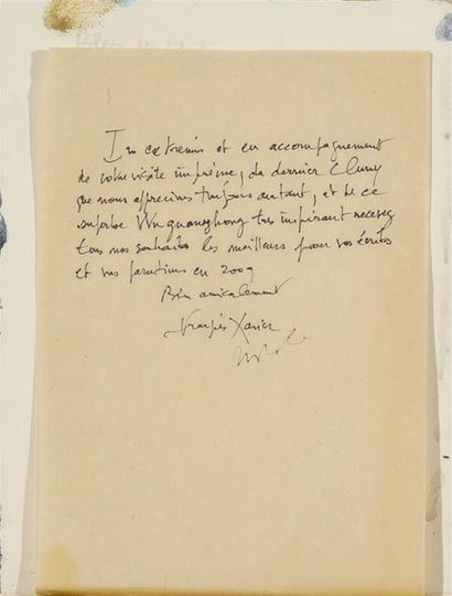 null FAGNIEZ François Xavier (1936)
"Bleu des Landes"
Tempéra sur papier, signée...