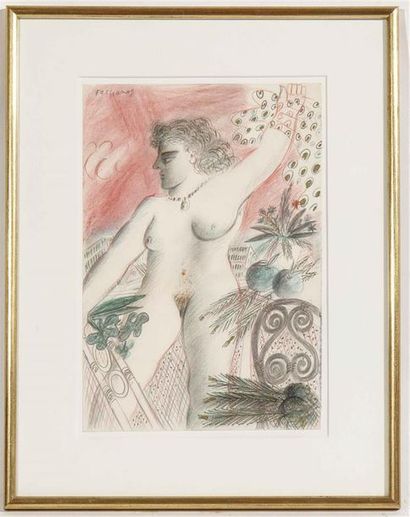 null FASSIANOS Alekos (1935)
"Femme nue à l'écharpe"
Lithographie sur papier, signée...