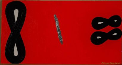 null AMANN Hermann (1934)
"Rouge absolu argent", 2011.
Acrylique sur bois, signée...