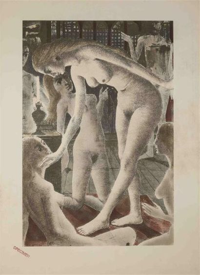 null DELVAUX Paul (1897-1914) (attribué à)
"Nus féminins"
D'un lot de 4 sérigraphies...