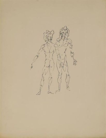 null FINI Léonor (1907-1996) (attribué à)
"Figures humaines"
D'un lot de 2 lithographies...