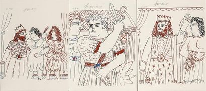 null FASSIANOS Alekos (1935) 
"Pour Andromaque"
D'un lot de 11 séries de 3 sérigraphies...