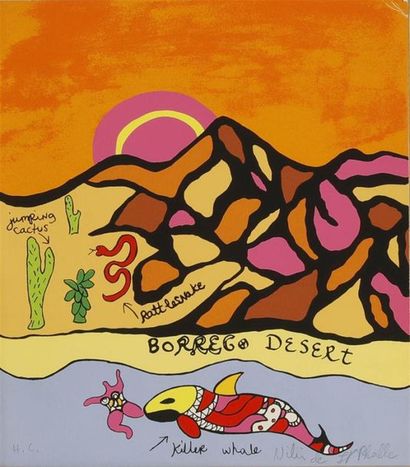 null DE SAINT-PHALLE Niki (1930-2002)
"Borrego désert"
Sérigraphie sur papier, signée...