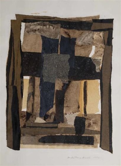 null ARNAL André-Pierre (1939)
"Composition abstraite"
Collage sur papier, signé...