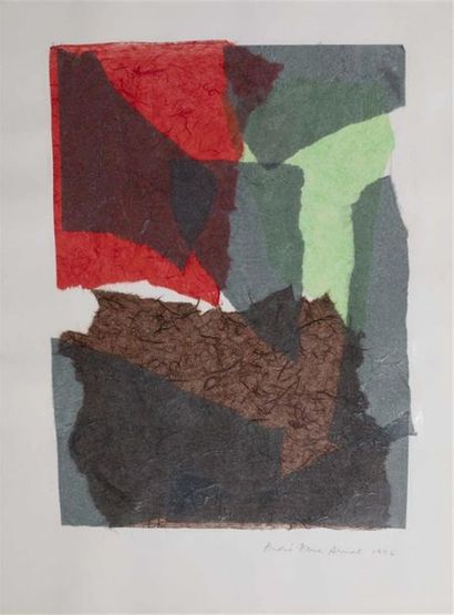 null ARNAL André-Pierre (1939)
"Composition abstraite"
Collage sur papier, signé...