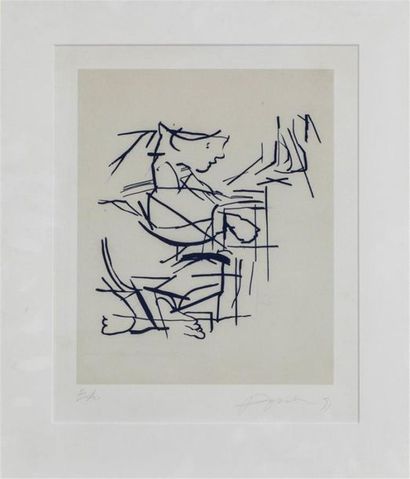 null POMAR Julio (1926-2018)
"Composition abstraite"
Lithographie sur papier, signée...