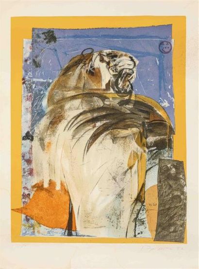 null POMAR Julio (1926-2018)
"Tigre"
Lithographie sur papier, signée et datée 82...