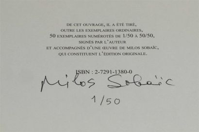 null SOBAIC Milos (1945) - HANDKE Peter et ANALIS Dimitri (1938-2012)
"Milos Sobaïc"
D'un...