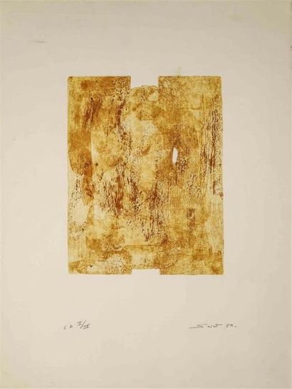 null SOSNO Sacha (1937-2013)
"Composition abstraite"
Lithographie sur papier collée...