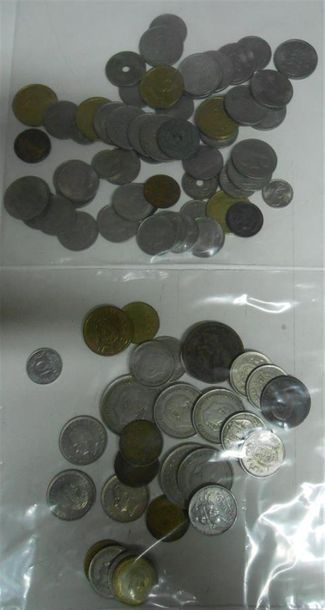 null Ensemble de 415 monnaies Etrangères, diverses époques. Belgique, Espagne, Pays-Bas,...