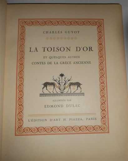 null GUYOT (Guyot) & DULAC (Edmond). La toison d'or. Paris, Piazza, 1921, in-4, pleine...