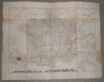null 10 Cartes Géographiques.
4-France : Clermont-Carte d'Etat-Major n°166, noire,...
